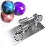 YADSHENG Engine Toy Model DIY Hot Air Stirling Engine Motor Model Electricity Generator Balance Stirling Engine Science Experiment Kit Toy Engine Model (Color : Silver, Size : One Size)