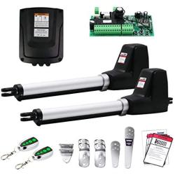 TOPENS AT602 Dual Gate Opener Medium Duty Automatic Gate Opener Kit for Dual Swing Gates Up to 18 Feet or 660 Pounds Gate Motor AC Powered