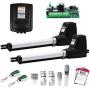 TOPENS AT602 Dual Gate Opener Medium Duty Automatic Gate Opener Kit for Dual Swing Gates Up to 18 Feet or 660 Pounds Gate Motor AC Powered