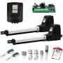 TOPENS AT602 Dual Gate Opener Medium Duty Automatic Gate Opener Kit for Dual Swing Gates Up to 18 Feet or 660 Pounds Gate Motor AC Powered