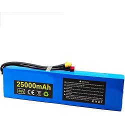 YUWYP 36V 25Ah 10S3P Battery E-Bike Battery Pack 18650 Li-Ion Battery 500W High Power E-Bike Bicycle Scooter Motor