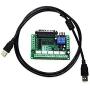 KOOBOOK 1Pcs 5 Axis CNC Breakout Board Mach3 Interface Board with Optical Coupler for MACH3 Stepper Motor Driver（With USB Cable）
