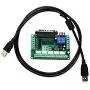 KOOBOOK 1Pcs 5 Axis CNC Breakout Board Mach3 Interface Board with Optical Coupler for MACH3 Stepper Motor Driver（With USB Cable）
