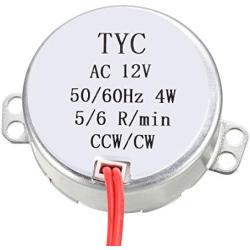 uxcell Metal Gear Electric Synchronous Motor AC 12V 5-6RPM 50-60Hz CCW/CW 4W