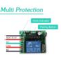 DC 12V 1CH 433Mhz RF Relay Smart Wireless Remote Control Light Switch, 2 Transmitters with 2 Relay Receiver