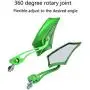 ESUPPORT Green Universal Motorcycle Motorbike Bike 8mm 10mm Rear View Side Mirror Scooter ATV