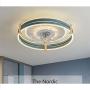 TiffyDance Home Office LED Lighting Ceiling Fan with Lights and Remote Control Dimmable Silent Modern Metal Acrylic Controller Fan Ceiling Lampe Decorative for Kids Childrens