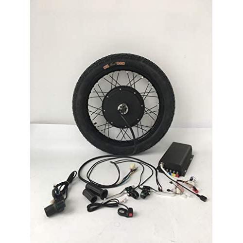 Programmable, QS 3000W Motorcycle Electric Bike Conversion Kit, 72V 80A Savoton Sine Wave Programmable Controller, 3000W Brushless gearless Motor, 3000W Electric Bike Kit.