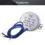 Fielect Synchronous Motor AC 110V 60-70RPM Turntable Motor CW/CCW Direction 4W TYC-50 Horizontal Hole Shaft