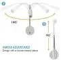 DC 12V Reading Light, Touch Control RV Interior Lights with USB Charging Port, 3W Warm White Flexible Gooseneck Lamp for Car, Van, Boat and Motorhome (Aluminum)