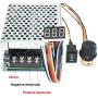 NB PWM DC Motor Speed Controller, DC10-55V60A with Forward-Brake-Reverse Switch, Ajustable Potentiometer & LDE Digital Display