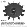 MECCANIXITY 12 Impeller Plastic Motor Fan Vane Heat Dissipation Vane Round Wheel 13.5-14mm Inner Dia Black, Pack of 2