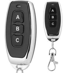 Cloning Wireless Alarm Remote Control Key Fob, Wireless Universal 3 Key Metal Clone Remote Control Copy for Electric Gate Garage Door