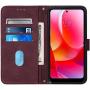 LEMAXELERS Wallet Case for Motor G Power 2022, Motor G Power 2022 Case Magnetic PU Leather Flip Case with Card Holders Kickstand Case Shockproof Protection Case for Motorola G Power 2022 Wine Red YB2