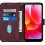 LEMAXELERS Wallet Case for Motor G Power 2022, Motor G Power 2022 Case Magnetic PU Leather Flip Case with Card Holders Kickstand Case Shockproof Protection Case for Motorola G Power 2022 Wine Red YB2