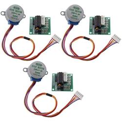 OCESTORE 3 Sets ULN2003 Stepper Motor Driver Board 5V 28BYJ-48 Stepper Motor Stepper Motor