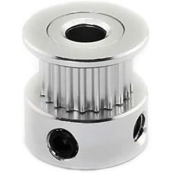 RuiLing 2pcs GT2 Aluminum Alloy Synchronous Wheel 3D Printer Accessories 20 Teeth Bore 5mm Timing Pulley for Width 6mm Open Timing Belt
