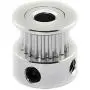 RuiLing 2pcs GT2 Aluminum Alloy Synchronous Wheel 3D Printer Accessories 20 Teeth Bore 5mm Timing Pulley for Width 6mm Open Timing Belt