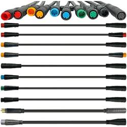 BEISGUANGS JULET Extension Cable 2 Pin/3 Pin/4 Pin/5 Pin/6 Pin/9 Pin Waterproof Plug Male/Female Connector for Electric Bike Conversion Kit,Display/Brake/Throttle/Shift Sensor/Hub Motor/Mid Drive Motor Signal Extension Line