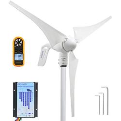 PIKASOLA Wind Turbine Generator 12V 400W with a 30A Hybrid Charge Controller. As Solar and Wind Charge Controller which can Add Max 500W Solar Panel for 12V Battery.