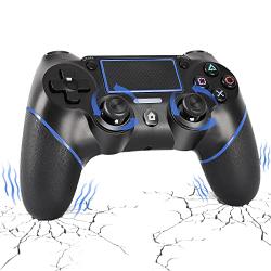 Wireless Gaming Controller For PS-4,Replacement Bluetooth Game Controller With Motion Motors For PS-4/Pro/PC/Laptop,Joystick With Dual Vibration
