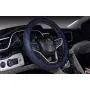 Mayco Bell Microfiber Leather Car Small Steering Wheel Cover (14-14.25, Black Dark Blue)
