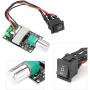 Qinlorgo DC Motor Speed Controller, Brushed PWM Motor Speed Controller DC 6V 12V 24V 3A PWM Motor Speed Control Reversible Controller Regulator with Switch