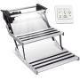 Hike Crew 12V Automatic RV Steps | Magnetic Switch Motorized 2-Step Platform & Power Kit w/LED Light, Aluminum & Steel Construction 440 Lb Capacity | Anti-Slip Grip Custom Control & Easy Bolt Assembly