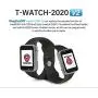 WayPonDEV T-Watch 2020 V2 ESP32-Based Programmable Watch with Arduino, ESP-IDF or MicroPython(Silver)
