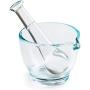 Ultrassist 4oz Glass Mortar and Pestle Bowl, Medicine Grinder and Mixer for Pharmacy or Science Lab