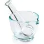 Ultrassist 4oz Glass Mortar and Pestle Bowl, Medicine Grinder and Mixer for Pharmacy or Science Lab