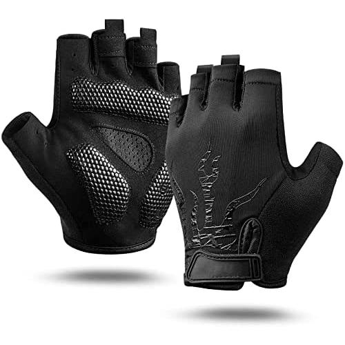 YOVOHARI Cycling Bike Gloves for Men Women Half Finger Bicycle Gloves Anti-Slip Shock-Absorbing for Motorcycle Training Outdoor