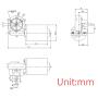 BEMONOC High Torque PMDC Right Angle Gear Motor 12V Reversible 50 RPM (Right Gear-Box) with Threaded Shaft
