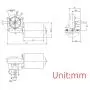 BEMONOC High Torque PMDC Right Angle Gear Motor 12V Reversible 50 RPM (Right Gear-Box) with Threaded Shaft