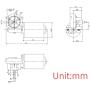 BEMONOC High Torque 24V DC Electric Reversible Gear Motor 50 RPM Right Angle Thread Shaft for Volume Gate Garage Door