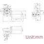 BEMONOC High Torque 24V DC Electric Reversible Gear Motor 50 RPM Right Angle Thread Shaft for Volume Gate Garage Door
