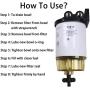 CARMOCAR Fuel Filter Water Separator replacement for Marine Outboard Motor Mercury with 3/8