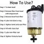 CARMOCAR Fuel Filter Water Separator replacement for Marine Outboard Motor Mercury with 3/8