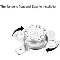 uxcell KSD301 Thermostat 135°C/275°F Normal Closed N.C Adjust Snap Disc Temperature Switch for Microwave,Oven,Coffee Maker 2pcs