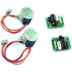 DGZZI 2Set 28BYJ-48 DC 5V Geared Stepper Motor + ULN2003 Driver Test Module Board for Arduino