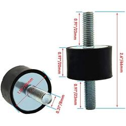 M8 Rubber Studs Shock Absorber Anti-Vibration Isolator Mounts, Rubber Cylindrical Vibration Isolation Mount, for Air Compressors, Garage Motor, Diesel Engines(with Non-Slip Nuts,4 Packs)