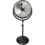 Comfort Zone CZHVP20S 20-Inch 3-Speed Slim-Profile High-Velocity Industrial Pedestal Fan with Aluminum Blades and Adjustable Tilt , Black