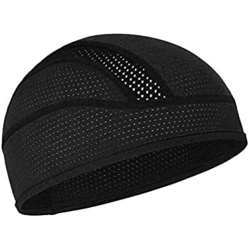 Skull Cap Helmet Liner Beanie, Cooling Mesh Cycling Running Hat for Men Women, Fits Under Helmets