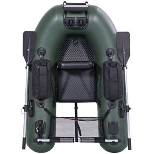 FRM BOARDS Inflatable Fishing Boat Belly Boat Fishing Float Tube with Storage Pockets, Adjustable Straps & Bracket for trolling Motor, Loading Capacity 400lbs