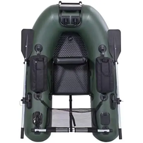 FRM BOARDS Inflatable Fishing Boat Belly Boat Fishing Float Tube with Storage Pockets, Adjustable Straps & Bracket for trolling Motor, Loading Capacity 400lbs