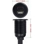 Duttek USB2.0 & HDMI Panel Flush Mount Cable, USB 2.0 & HDMI Male to Female Extension Mount, Dash Mount, Flush Mount, Panel Mount Cable, for Car, Boat, Motorcycle 1M/3.3 FT