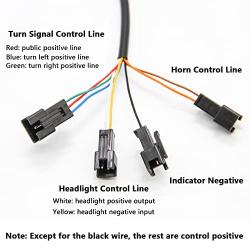 Motorcycle Turn Signal Headlight Horn Switch Motorcycle Head Light Control Switches 48V Waterproof Light Horn Turn Signal ON/Off Switch 7/8 inch Handlebar Switch for Scooter Electric Bike