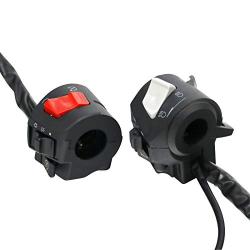 LMoDri Motorcycle Handle Bar Left Right Switches Horn Turn Signal Headlight Fog Light Electric Start Handlebar Controller Switch