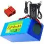 Jieoto 36V 20000mAh Rechargeable Lithium Battery 10S 8P 20Ah E-Bike Lithium-ion Battery Electric Scooters Battery Pack Fit for 200W 250W 350W 500W 750W Motor with Charger+ BMS