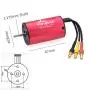 KingVal Replacement 2845 5900KV Waterproof Brushless Motor Shaft 3.175mm Compatible with 1/14 RC Car